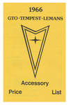 Photo represents subcategory: 1966 LeMans Owners Manuals